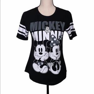 Disney Black White Mickey & Minnie Tee Size S(3/5)